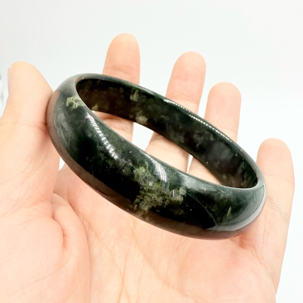 Natural Deep Green Jade Bangle Brecelate